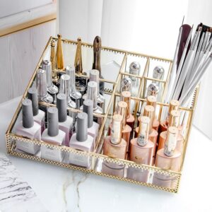 Rangement de Maquillage en Verre Miroir - Range Maquillage