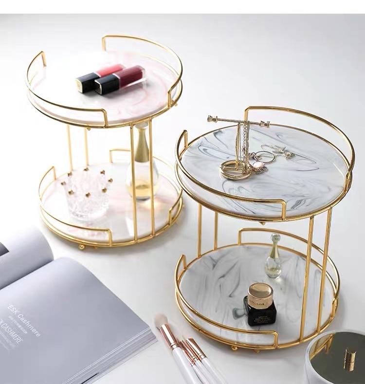 Rangement Maquillage en Marbe - Range Maquillage