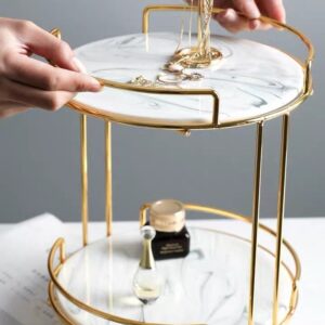 Rangement Maquillage en Marbe - Range Maquillage
