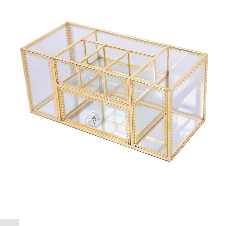 Rangement Maquillage en Verre Vintage - Range Maquillage