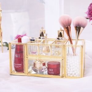 Rangement Maquillage en Verre Vintage - Range Maquillage