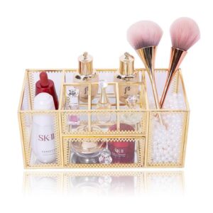 Rangement Maquillage en Verre Vintage - Range Maquillage