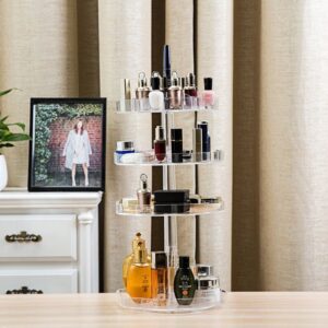 Tour de Rangement Maquillage Acrylique Tournant - Range Maquillage