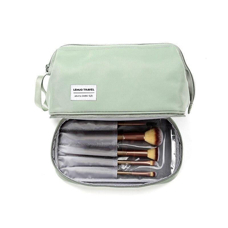 Trousse de Maquillage avec Grande Ouverture et Double Compartiment - Range Maquillage