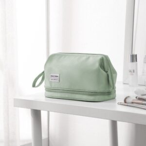 Trousse de Maquillage avec Grande Ouverture et Double Compartiment - Range Maquillage