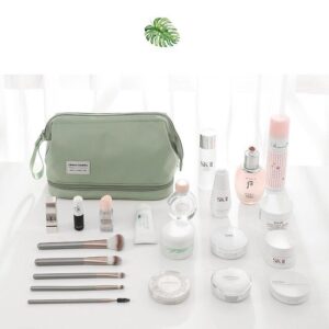 Trousse de Maquillage avec Grande Ouverture et Double Compartiment - Range Maquillage