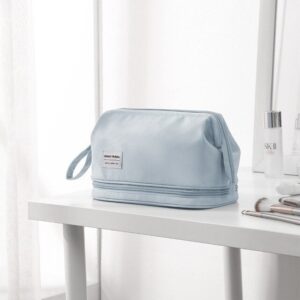 Trousse de Maquillage avec Grande Ouverture et Double Compartiment - Range Maquillage