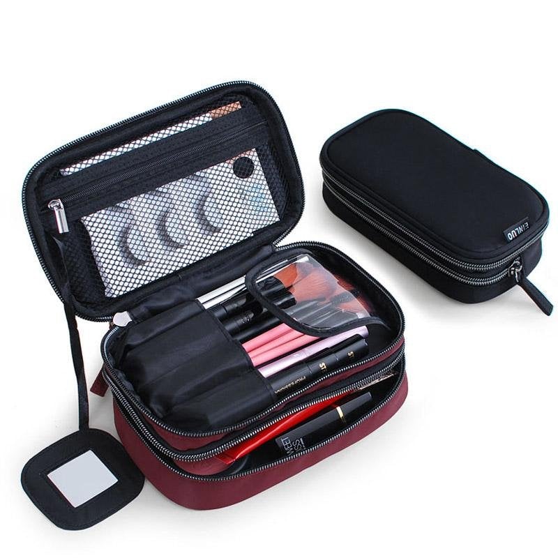 Trousse de Maquillage avec Miroir Einluo™ - Range Maquillage