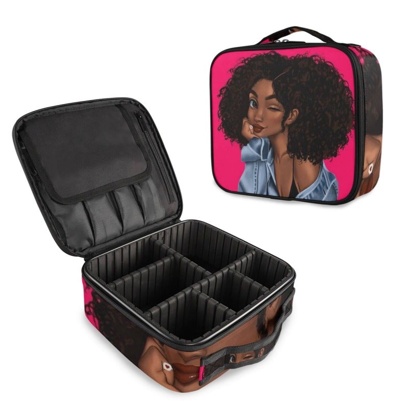 Trousse Afro pour Rangement de Maquillage