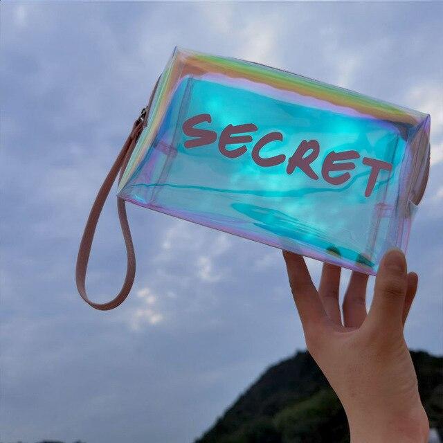 Trousse Transparente de Couleur - Range Maquillage