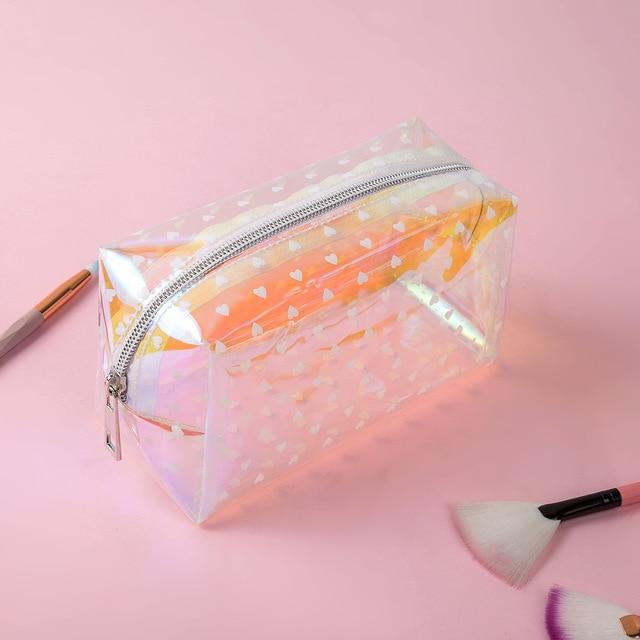 Trousse Transparente de Couleur - Range Maquillage