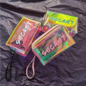 Trousse Transparente de Couleur - Range Maquillage