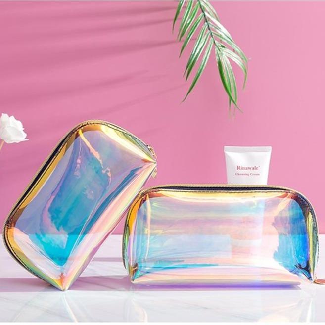 Trousse Transparente Multicolore - Range Maquillage
