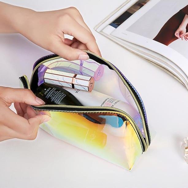 Trousse Transparente Multicolore - Range Maquillage