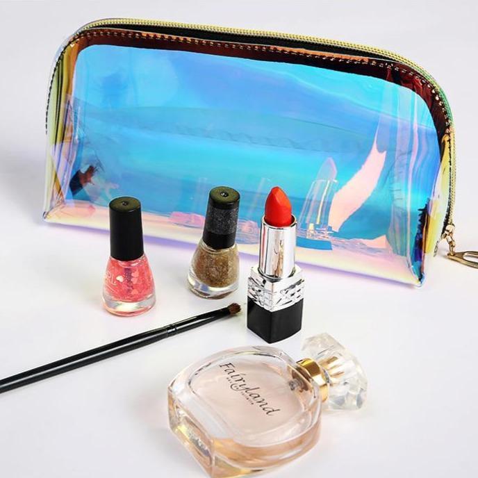 Trousse Transparente Multicolore - Range Maquillage